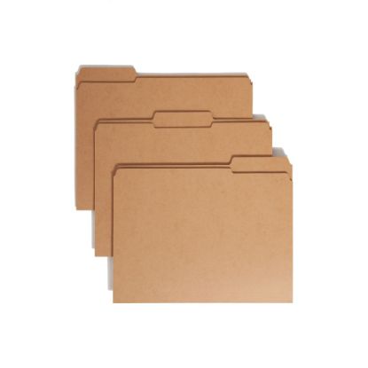 Picture of Smead Reinforced Tab Kraft File Folders, Letter Size, 1/3 Cut, Pack Of 100