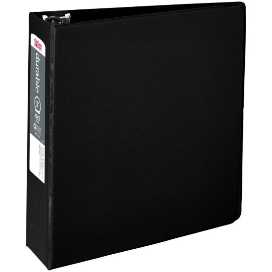 Picture of Office Depot Brand Nonstick 3-Ring Binder, 3in Round Rings, Black