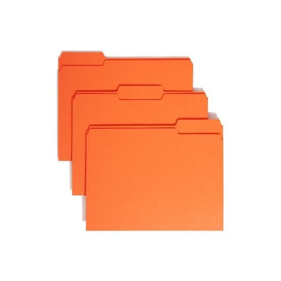 Picture of Smead Color File Folders, Letter Size, 1/3 Cut, Orange, Box Of 100