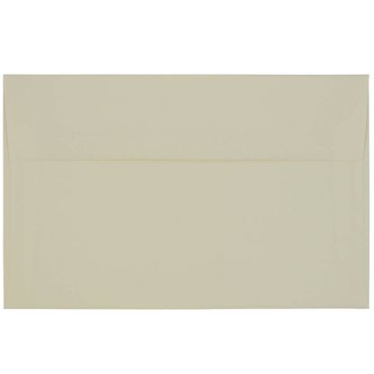 Picture of JAM Paper Booklet Invitation Envelopes, A10, Gummed Seal, Strathmore Natural White, Pack Of 25