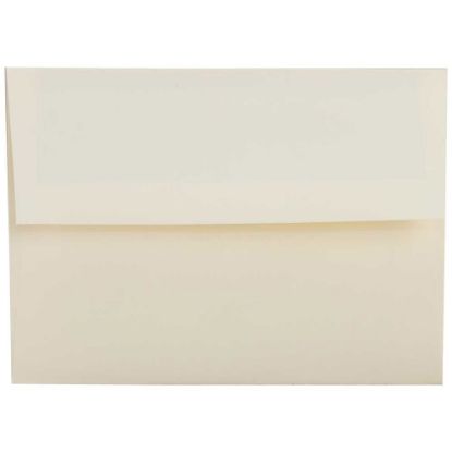 Picture of JAM Paper Booklet Invitation Envelopes, A2, Gummed Seal, 30% Recycled, Strathmore Natural White, Pack Of 25