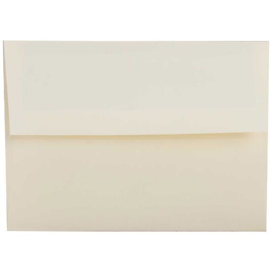 Picture of JAM Paper Booklet Invitation Envelopes, A2, Gummed Seal, 30% Recycled, Strathmore Natural White, Pack Of 25