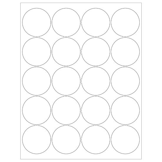 Picture of Tape Logic Inkjet/Laser Labels, LL145, Round, 2in, White, Case Of 2,000