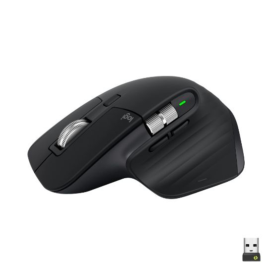 Picture of Logitech MX Master 3S - Wireless Performance Mouse with Ultra-fast Scrolling - Black - Ergo - 8K DPI - Track on Glass - Quiet Clicks