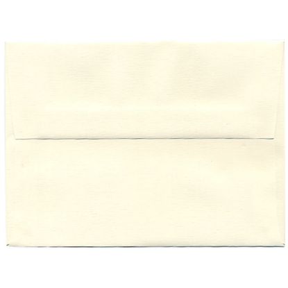 Picture of JAM Paper Booklet Invitation Envelopes, A6, Gummed Seal, Via Linen, 30% Recycled, Natural White, Pack Of 25