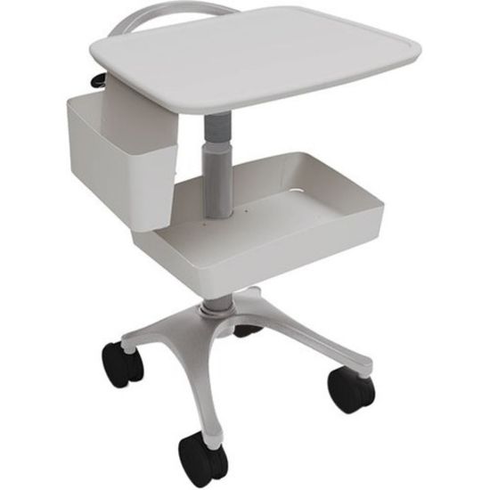 Picture of Anthro Zido EKG Cart Package - 130 lb Capacity - 4 Casters - 4in Caster Size - Medium Density Fiberboard (MDF), Cast Metal - x 40in Height - Steel Frame - Cool Gray - 4 Box