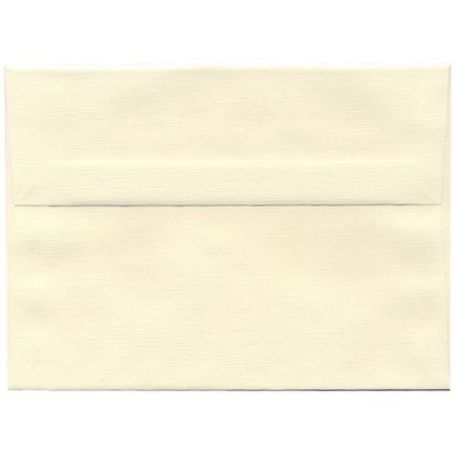 Picture of JAM Paper Booklet Invitation Envelopes, A7, Gummed Seal, 30% Recycled, Strathmore Natural White, Pack Of 25