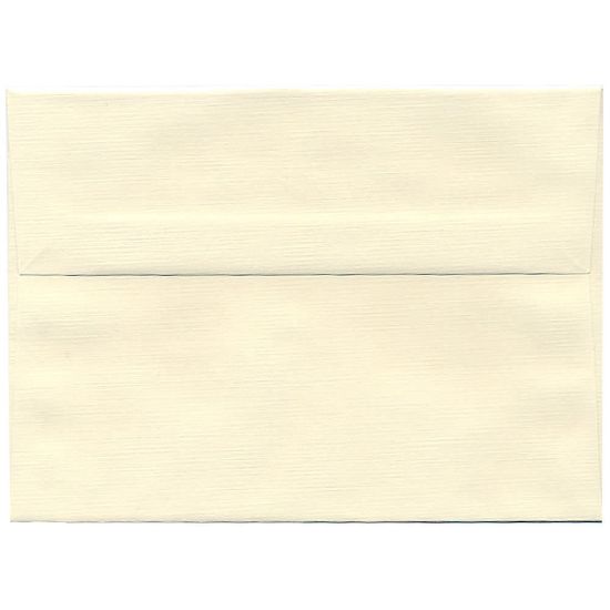 Picture of JAM Paper Booklet Invitation Envelopes, A7, Gummed Seal, 30% Recycled, Strathmore Natural White, Pack Of 25