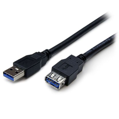 Picture of StarTech.com 2m Black SuperSpeed USB 3.0 Extension Cable A to A - M/F