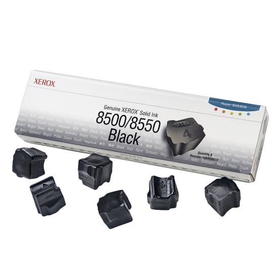 Picture of Xerox 8500 Phaser Black Solid Ink, Pack Of 6, 108R00672