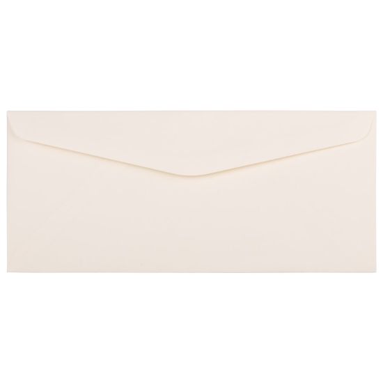 Picture of JAM PAPER #10 Business Strathmore Envelopes, 4 1/8 x 9 1/2, Natural White Linen, 25/Pack