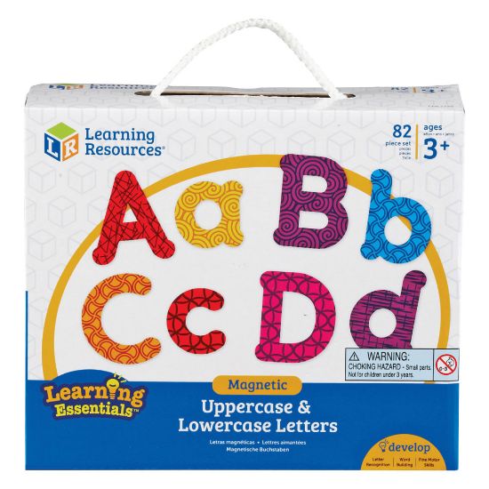 Picture of Learning Resources Upper/Lower Case Magnetic Letters - Learning Theme/Subject (Lowercase Letters, Uppercase Letters) Shape - Magnetic - Wear Resistant, Tear Resistant - 82 / Set