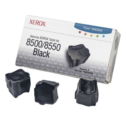 Picture of Xerox 8500 Phaser Black Solid Ink, Pack Of 3, 108R00668