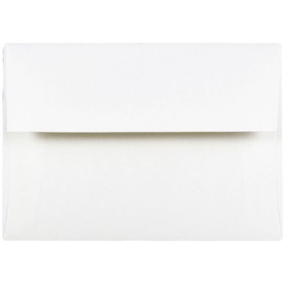 Picture of JAM Paper Booklet Invitation Envelopes, A7, Gummed Seal, Wove Finish, Strathmore Bright White, Pack Of 25