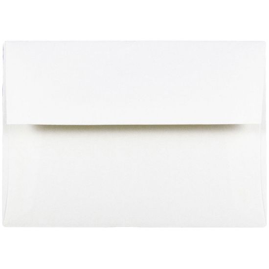 Picture of JAM Paper Booklet Invitation Envelopes, A7, Gummed Seal, Wove Finish, Strathmore Bright White, Pack Of 25