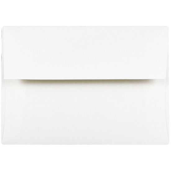 Picture of JAM Paper Booklet Invitation Envelopes, A6, Gummed Seal, Strathmore, Bright White Wove, Pack Of 25