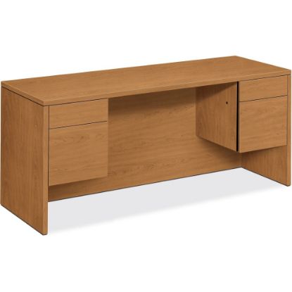 Picture of HON Box/File Kneespace 60inW Computer Desk Credenza, Harvest