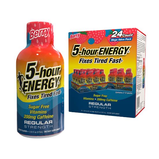 Picture of 5-Hour Energy Berry, 1.93 Oz, 12 Bottles Per Pack, Box Of 2 Packs