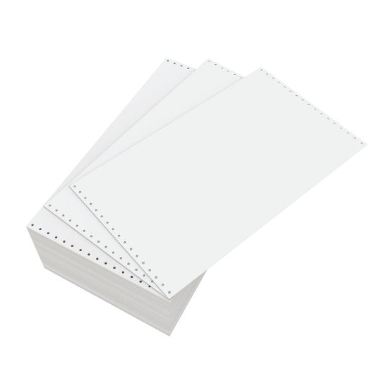 Picture of Domtar Continuous Form Paper, Unperforated, 14 7/8in x 8 1/2in, 18 Lb, Blank White, Carton Of 3,000 Forms