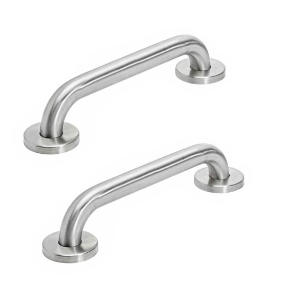 Picture of Alpine Stainless-Steel Safety Grab Bars, 36in x 1-1/4in, Silver, Pack Of 2 Bars