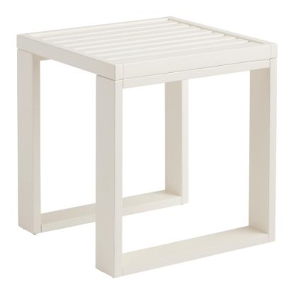 Picture of Linon Keir Wood Outdoor Furniture Side Table, 22inH x 20inW x 20inD, Antique White