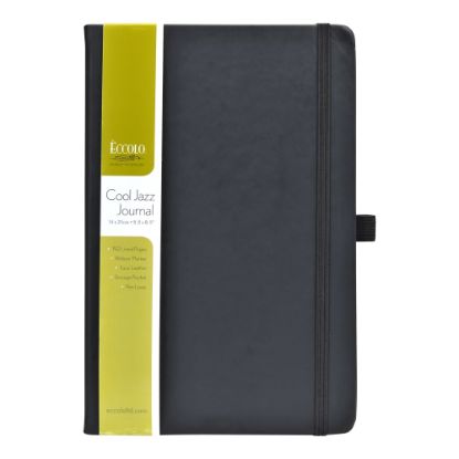 Picture of Eccolo Cool Jazz Journal, 5 1/2in x 8in, Ruled, 192 Pages, Black