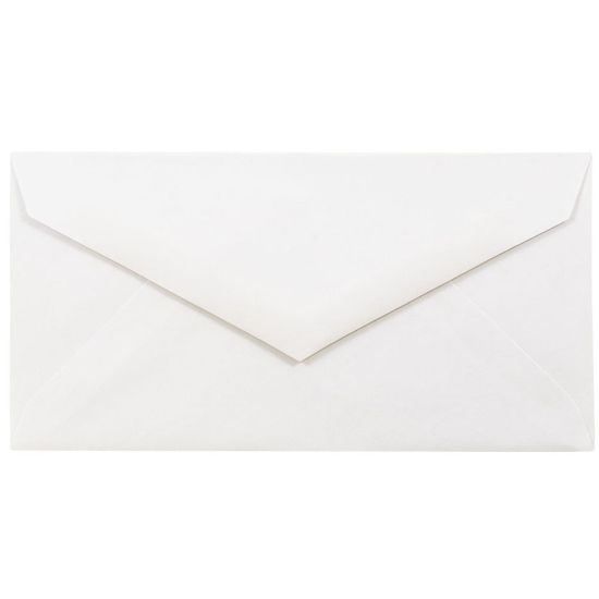 Picture of JAM Paper Booklet Envelopes, #7 3/4 Monarch, V-Flap, Gummed Seal, Strathmore Bright White, Pack Of 25