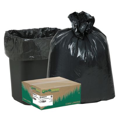 Picture of Webster EarthSense 0.65 mil Trash Bags, 10 gal, 24inH x 23inW, 75% Recycled, Black, 500 Bags