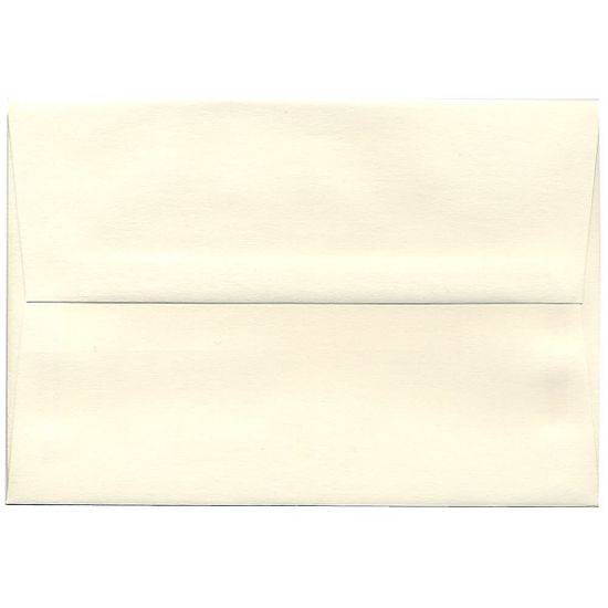 Picture of JAM Paper Booklet Invitation Envelopes, A8, Gummed Seal, Strathmore Natural White, Pack Of 25