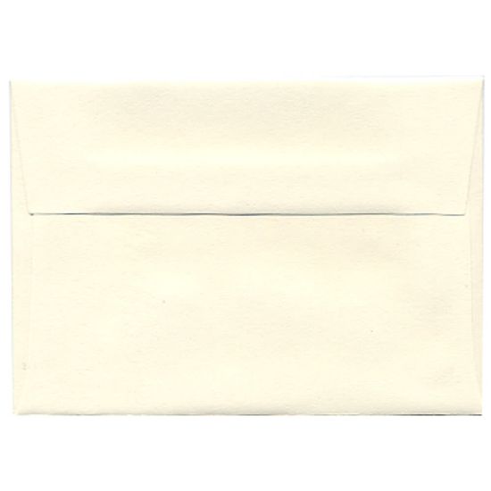 Picture of JAM Paper Booklet Envelopes (Strathmore Paper), #4 Bar (A1), Gummed Seal, Strathmore Natural White Wove, Pack Of 25