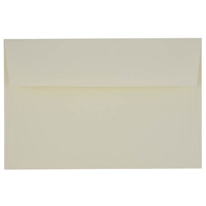 Picture of JAM Paper Booklet Invitation Envelopes, A9, Gummed Seal, Strathmore Natural White, Pack Of 25