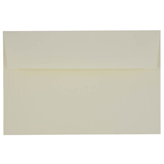 Picture of JAM Paper Booklet Invitation Envelopes, A9, Gummed Seal, Strathmore Natural White, Pack Of 25