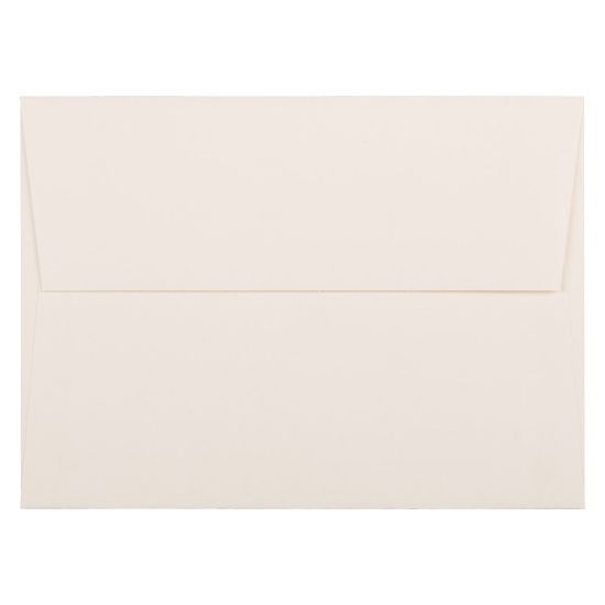 Picture of JAM Paper Booklet Invitation Envelopes, A7, Gummed Seal, Wove Finish, Strathmore Natural White, Pack Of 25