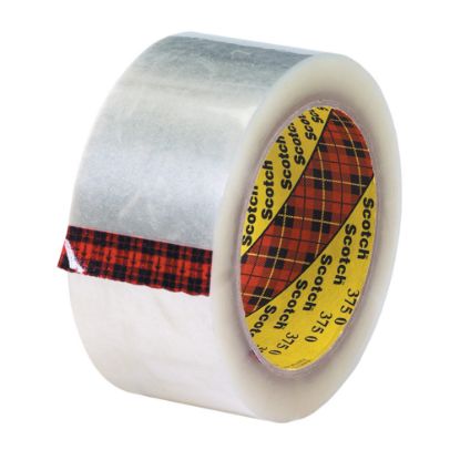 Picture of 3M 375 Carton Sealing Tape, 2in x 55 Yd., Clear, Case Of 36