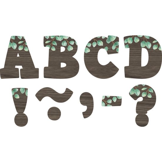 Picture of Teacher Created Resources 3in Magnetic Letters, Eucalyptus Bold Block, Pack Of 55 Letters