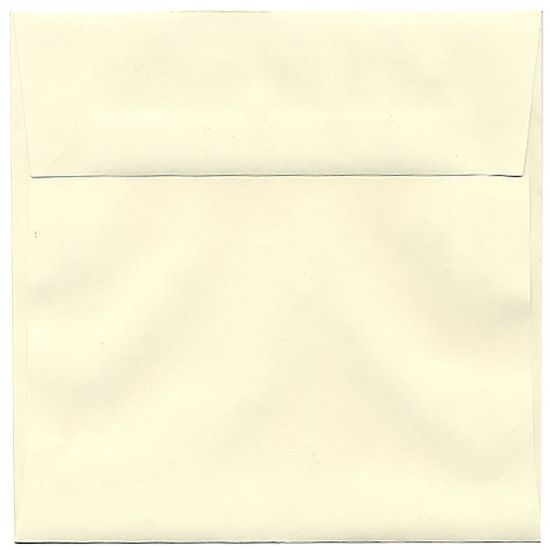 Picture of JAM Paper Strathmore Invitation Envelopes, 6in x 6in, Gummed Seal, Natural White, Pack Of 25