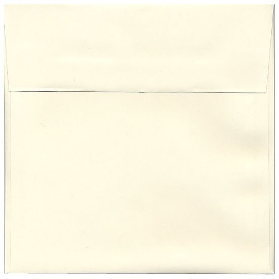 Picture of JAM Paper Strathmore Invitation Envelopes, 8 1/2in x 8 1/2in, Gummed Seal, Natural White, Pack Of 25