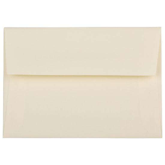 Picture of JAM Paper Booklet Envelopes (Strathmore Paper), #4 Bar (A1), Gummed Seal, Strathmore Ivory, Pack Of 25