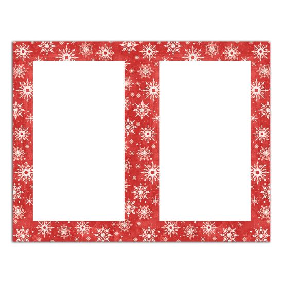 Picture of Great Papers! Masterpiece Studios 2-Up Holiday Invitations, Snowy Flakes, 8 1/2in x 5 1/2in, Pack Of 50