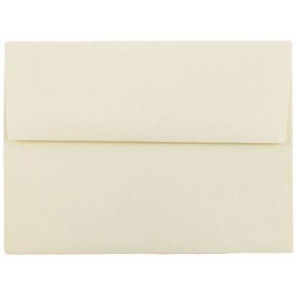 Picture of JAM Paper Booklet Invitation Envelopes, A6, Gummed Seal, Strathmore, Ivory Wove, Pack Of 25