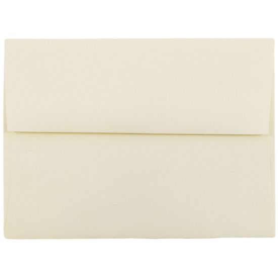 Picture of JAM Paper Booklet Invitation Envelopes, A6, Gummed Seal, Strathmore, Ivory Wove, Pack Of 25