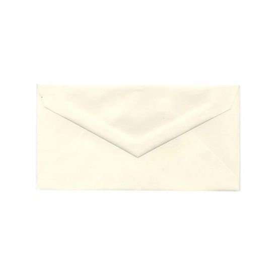 Picture of JAM Paper Booklet Envelopes, #7 3/4 Monarch, V-Flap, Gummed Seal, Strathmore Natural White, Pack Of 25