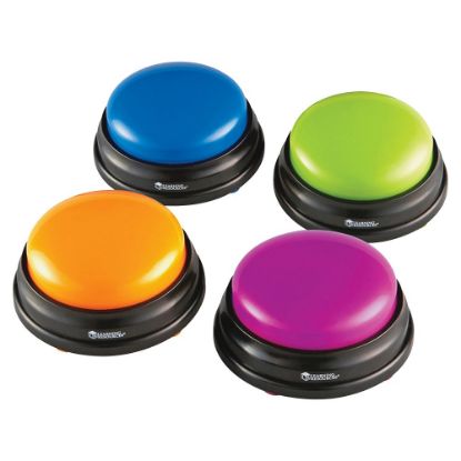 Picture of Learning Resources Plastic Answer Buzzers, 3-1/2in, Assorted Colors, Pack Of 4 Buzzers