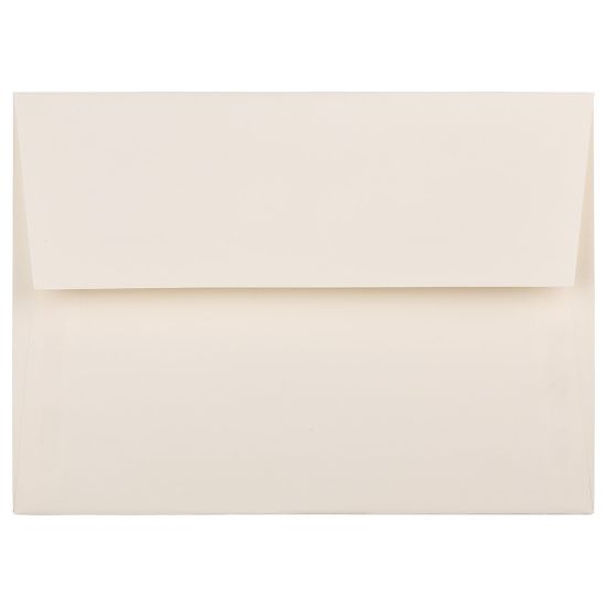 Picture of JAM Paper Booklet Invitation Envelopes, A7, Gummed Seal, Strathmore Ivory, Pack Of 25