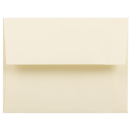 Picture of JAM Paper Booklet Invitation Envelopes, A2, Gummed Seal, Strathmore Ivory, Pack Of 25