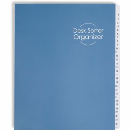 Picture of Smead Desk File/Sorter, 1-31/January-December, Letter Size, 35% Recycled, Blue