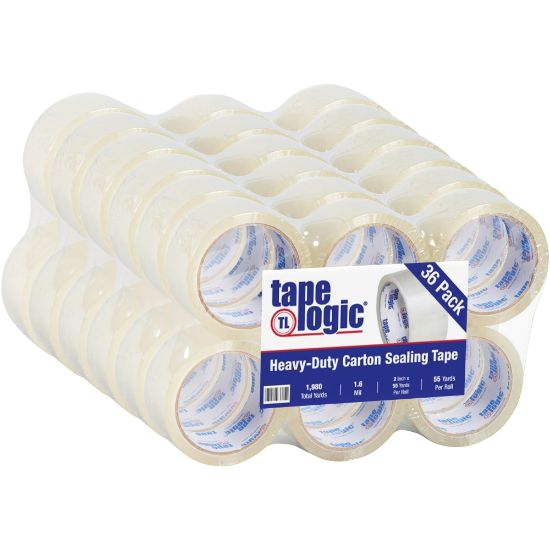 Picture of Tape Logic #600 Hot Melt Tape, 2in x 55 Yd., Clear, Case Of 36