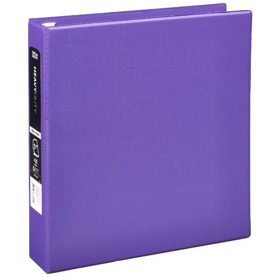 Picture of Office Depot Heavy-Duty Easy-Open 3-Ring Binder, 1 1/2in D-Rings, 49% Recycled, Purple