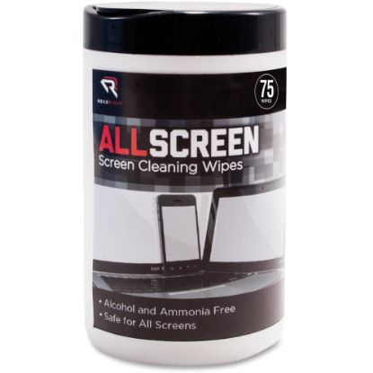 Picture of Advantus Read/Right AllScreen Screen Cleaning Wipes - For Display Screen - Alcohol-free, Ammonia-free - 75 / Canister - 1 Each - Assorted