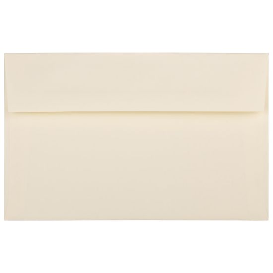 Picture of JAM Paper Booklet Invitation Envelopes, A10, Gummed Seal, Strathmore Ivory, Pack Of 25